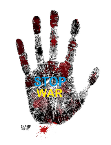 Cartoon: Stop the war! (medium) by Shahid Atiq tagged ukraine