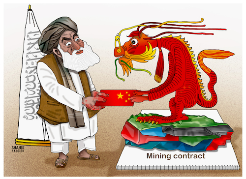 Cartoon: The first Chinese ambassador! (medium) by Shahid Atiq tagged afghanistan