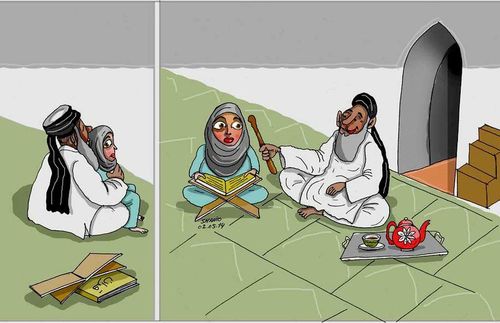 Cartoon: The Use of Childern (medium) by Shahid Atiq tagged afghanistan,kabul,msjed,muslim,womann,childern