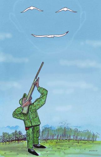 Cartoon: war and peace (medium) by Shahid Atiq tagged 035