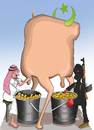 Cartoon: Financier of Terrorism (small) by Shahid Atiq tagged afghanistan kabul terrorism taliban