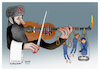 Cartoon: Mullah and Akhund  Instrumental! (small) by Shahid Atiq tagged afghanistan