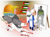 Cartoon: The bloody transfer of the US em (small) by Shahid Atiq tagged embassy,transfer