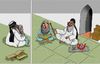 Cartoon: The Use of Childern (small) by Shahid Atiq tagged afghanistan,kabul,msjed,muslim,womann,childern