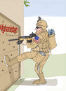 Cartoon: US Democracy in Afghanistan (small) by Shahid Atiq tagged afghanistan