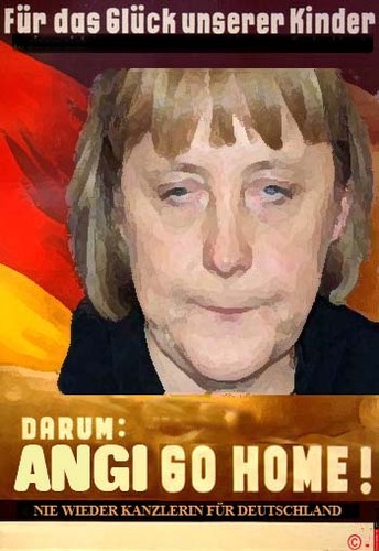 Cartoon: ANGI GO HOME (medium) by Paparazzi01 tagged merkel,angi