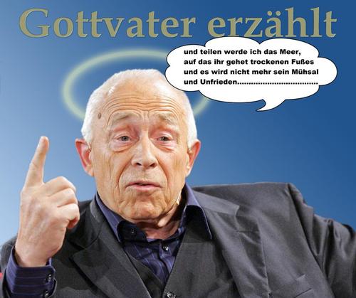 Cartoon: gottvater erzählt (medium) by heschmand tagged stuttgart21,geißler