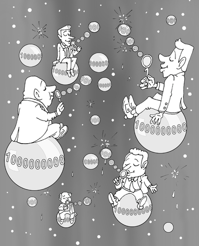 Cartoon: sit on soap bubbles (medium) by gonopolsky tagged money,bank