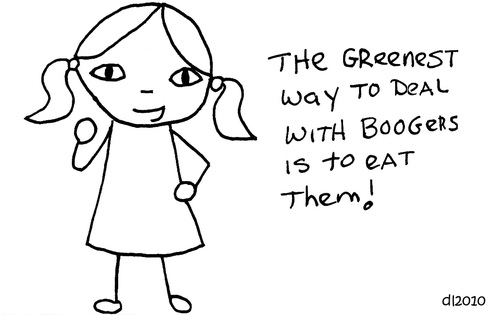 Cartoon: Gross But Cute (medium) by Deborah Leigh tagged grossbutcute,deborahleigh,bw,girl,boogers,gross