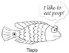 Cartoon: Gross But Cute-Number Six (small) by Deborah Leigh tagged grossbutcute,gross,cute,tilapia,poop,bw,doodle