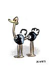 Cartoon: avestruz (small) by alves tagged nature