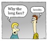 Cartoon: long face (small) by sardonic salad tagged long,face,genetics,heredity