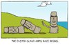 Cartoon: Meanwhile on Easter Island... (small) by sardonic salad tagged easter,island,comic,cartoon,sardonic,salad,humor