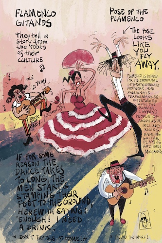 Cartoon: The Flamenco Dancer (medium) by Fredjoo tagged folklor,flamenco
