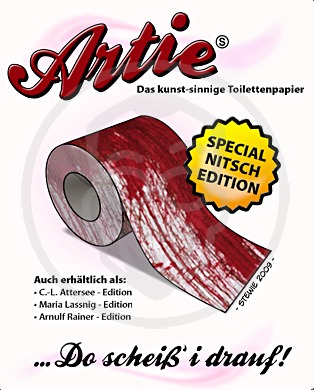 Cartoon: Artie toilet paper (medium) by stewie tagged edition,special,nitsch,lasnig,attersee,paper,toilet,art