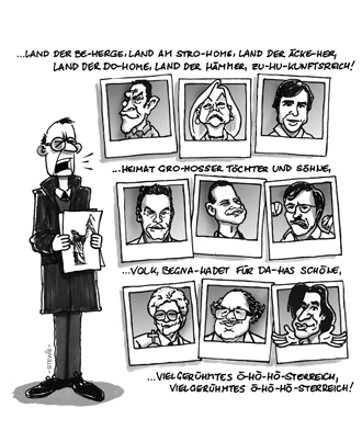 Cartoon: Bundeshymne (medium) by stewie tagged austria,criminal,criminals,hymn,politicians,politics,sing,song,hymne,lied,politik,politiker,singen,verbrechen,verbrecher,oesterreich
