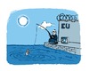 Cartoon: Fishing in troubled water (small) by stewie tagged eu,refugees,fish