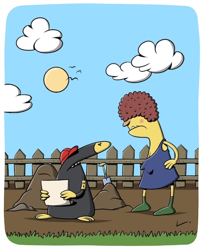 Cartoon: Baustelle (medium) by SCHÖN BLÖD tagged baustelle,garten,bauzeichnung,bauplan,maulwurf,maulwurfshügel,baustelle,garten,bauzeichnung,bauplan,maulwurf,maulwurfshügel