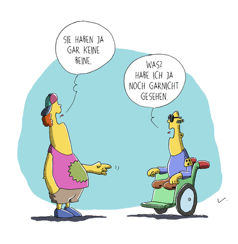 Cartoon: Behinderung (medium) by SCHÖN BLÖD tagged thomas,luft,cartoon,lustig,behinderung,blind,rollstuhl,sehen,thomas,luft,cartoon,lustig,behinderung,blind,rollstuhl,sehen