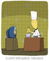Cartoon: Fernsehkoch (small) by SCHÖN BLÖD tagged fernsehkoch,kochen,küche,koch,fernseher,fernsehen,beruf,kochmütze