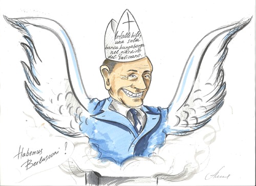 Cartoon: Berlusconi (medium) by Aliya Musina tagged papst,berlusconi,italien