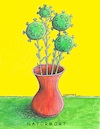 Cartoon: Natürmort (small) by ercan baysal tagged naturmort,stilllife,corona,covit19,virüs,dead,flower,cartoon,illustration,healt,vase