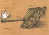 Cartoon: Peace (small) by ercan baysal tagged war,peace,cartoon,tank,politics,dream,pigeon,line,art,ercanbaysal