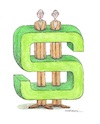 Cartoon: The Dollar... (small) by ercan baysal tagged mani,money,usa,banknote,papermoney,ercanbaysal,türkiye,currency,finance,bank