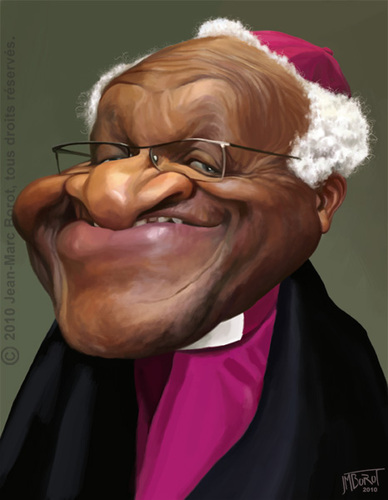 Cartoon: Desmond Tutu (medium) by jmborot tagged desmondtutu,caricature,jmborot