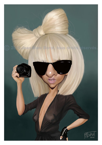Cartoon: Lady Gaga (medium) by jmborot tagged lady,gaga,caricature,jmborot
