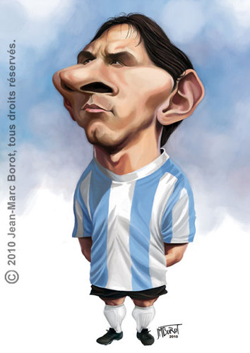 Cartoon: Messi (medium) by jmborot tagged barcelona,argentina,messi,football,soccer,caricature,jmborot