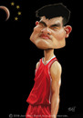 Cartoon: Yao Ming (small) by jmborot tagged yao,ming,basketball,caricature,jmborot