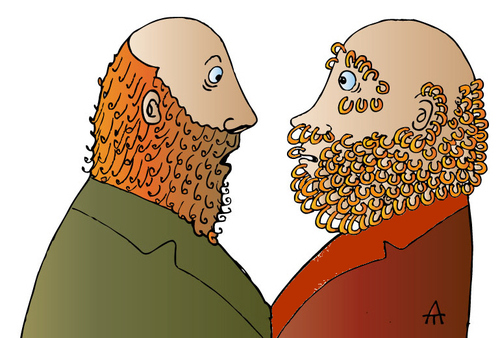 Cartoon: 2 men (medium) by Alexei Talimonov tagged men