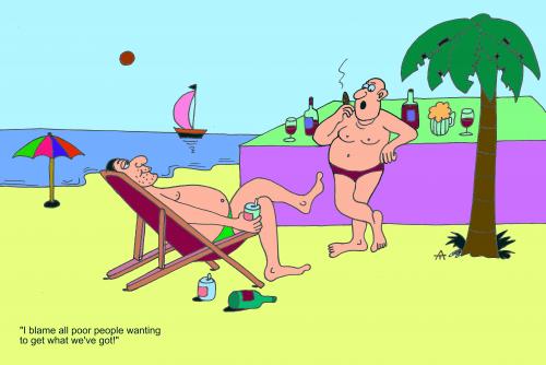 Cartoon: Beach (medium) by Alexei Talimonov tagged beach,blame