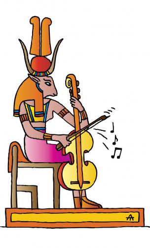 Cartoon: Egytpian Music (medium) by Alexei Talimonov tagged egyptian,music