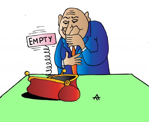 Cartoon: Empty (medium) by Alexei Talimonov tagged financial,crisis,money