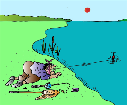 Cartoon: Fisherman (medium) by Alexei Talimonov tagged toothaches,fisherman,dentist