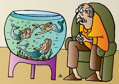 Cartoon: Mermaids (medium) by Alexei Talimonov tagged mermaids