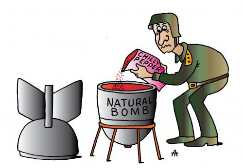Cartoon: Natural Bomb (medium) by Alexei Talimonov tagged natural,bomb,ecology,pepper