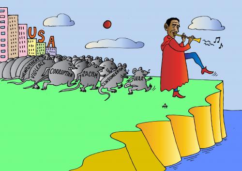 Cartoon: Obama (medium) by Alexei Talimonov tagged obama,usa