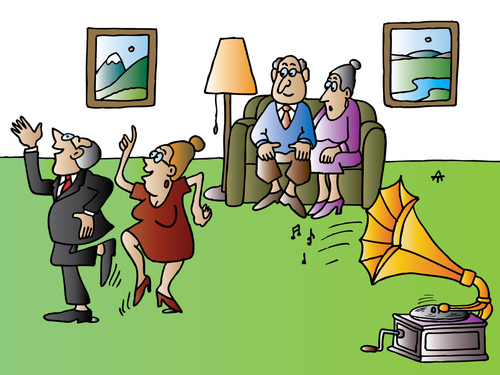 Cartoon: Old People Party (medium) by Alexei Talimonov tagged party