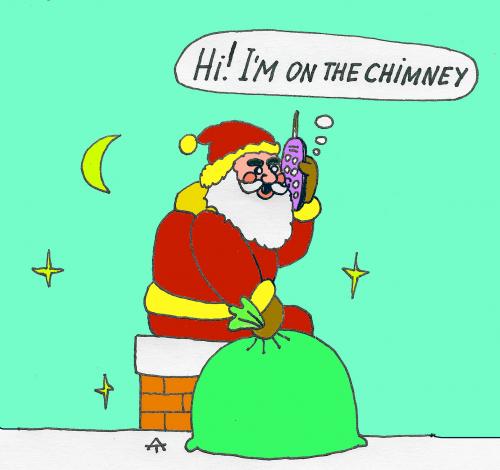 Cartoon: Santa (medium) by Alexei Talimonov tagged santa,mobile