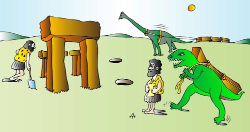Cartoon: Stonehenge (medium) by Alexei Talimonov tagged stonehenge