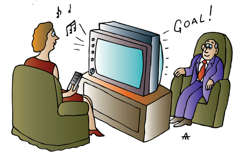 Cartoon: TV (medium) by Alexei Talimonov tagged tv,football