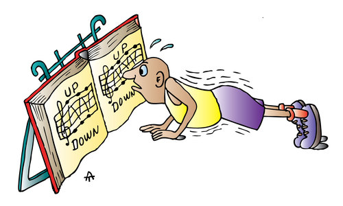 Cartoon: Up... down... (medium) by Alexei Talimonov tagged sports,music