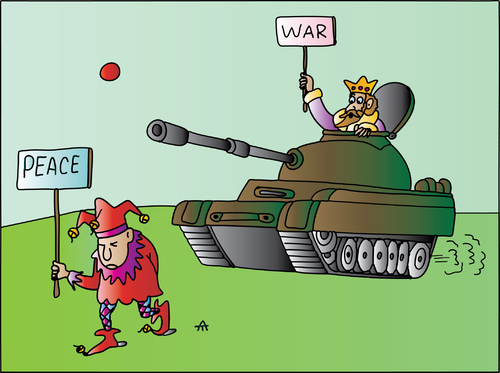 Cartoon: War and Peace (medium) by Alexei Talimonov tagged war,peace