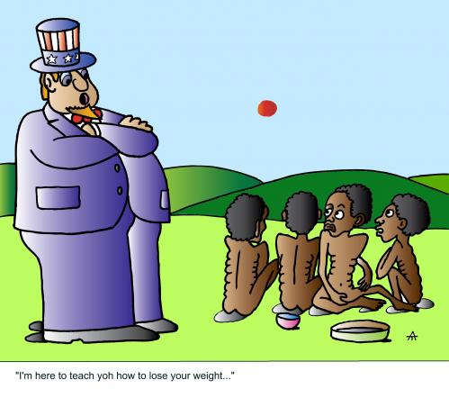 Cartoon: Weight Watcher (medium) by Alexei Talimonov tagged poverty,starving