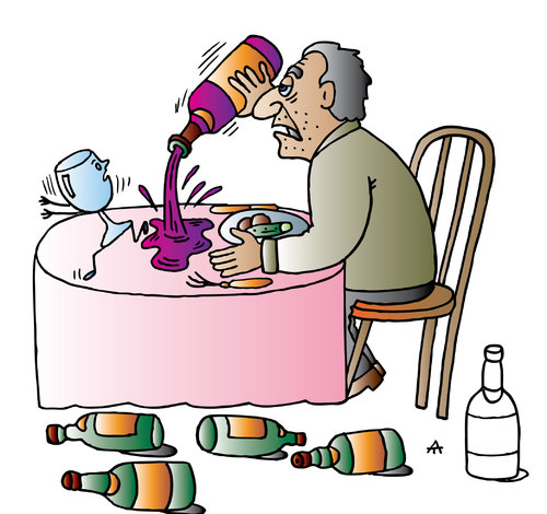 Cartoon: Wine (medium) by Alexei Talimonov tagged wine,drinking,alcohol