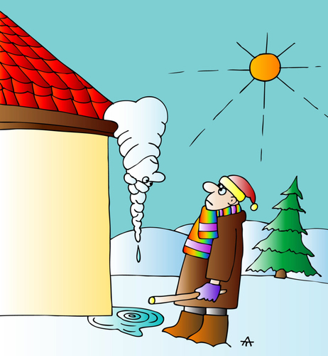 Cartoon: Winter (medium) by Alexei Talimonov tagged winter,snow,ice