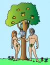 Cartoon: Adam And Eve (small) by Alexei Talimonov tagged adam eve paradise cd media computer apple
